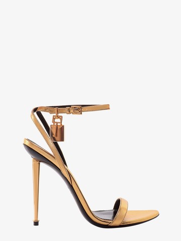 Laminated leather sandals with metal padlock - TOM FORD - gender_Woman