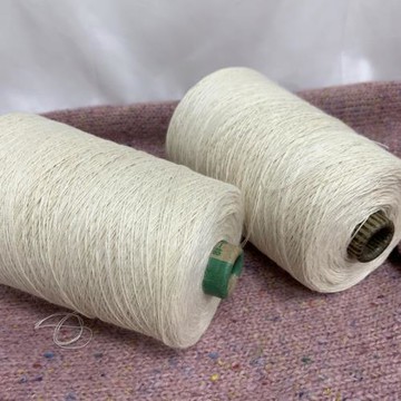 春夏3股100%有機亞麻蕾絲手編中粗毛線寶寶鉤針手工diy編織材料包