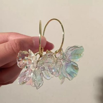 925高級長款爆款流蘇2024趙露思同款花朵耳環女小眾設計氣質耳墜