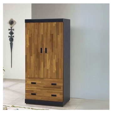 AS DESIGN 雅司家具-工業風積層木3×6尺衣櫥-內附鏡-80*58*176cm