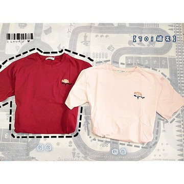 【AB146】純棉女裝 短袖 上衣 t恤 繡花印花多色701繡花女生上衣 衣服  (888) 台灣發貨*