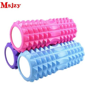 月牙瑜伽柱空心狼牙棒泡沫軸滾筒深度按摩棍健身滾軸foamroller