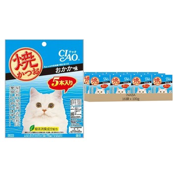 INABA CIAO 啾嚕 宗田鰹燒魚柳條  柴魚節風味  100g  16袋