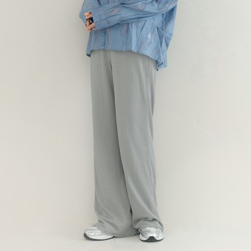 a la sha 蕾絲花紋微喇叭長褲