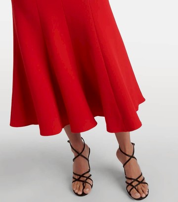 Roland Mouret Draped peplum wool midi dress