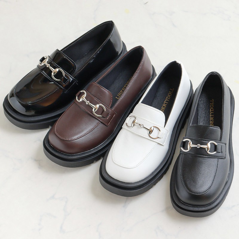 ローファー レディース 厚底 5cm ビット パンプス 22.5-27cm No