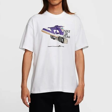 S.G NIKE SB FJ1138-100 白色 大LOGO 寬鬆 小標 短袖 短T 男生