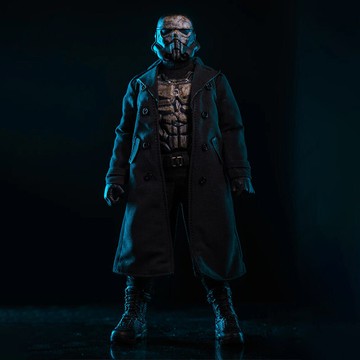 免運下殺 1/12 SHF 男 6寸動人偶方大頭螞蟻素體雙排扣四色中長款風衣包郵 兵人服飾