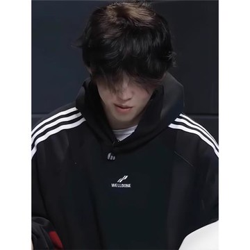 2025新款WE11DONE RULE美式潮牌秋冬季男款情侶加絨寬松連帽衛衣