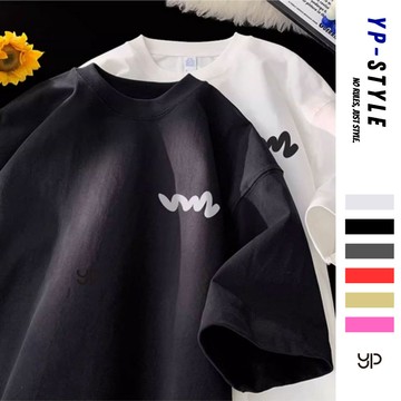 【超絕質感！台灣出貨】oversize t恤男生衣服短袖t恤 純棉T恤男夏季潮牌潮流印花T恤學生衣服加大碼美式上衣復古風