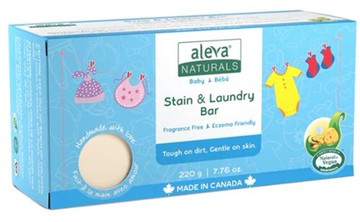 Aleva Naturals Stain & Laundry Bar Fragrance Free 7.76 oz