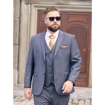 大碼西服套裝男士商務職業正裝加肥加大胖子肥佬灰色西裝結婚禮服