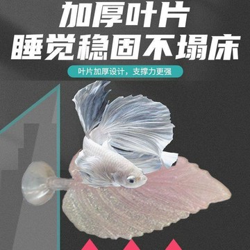 ⭐⭐鬥魚專用休息葉子睡覺牀鬥魚缸造景擺件裝飾新款仿真水草躲避樹葉