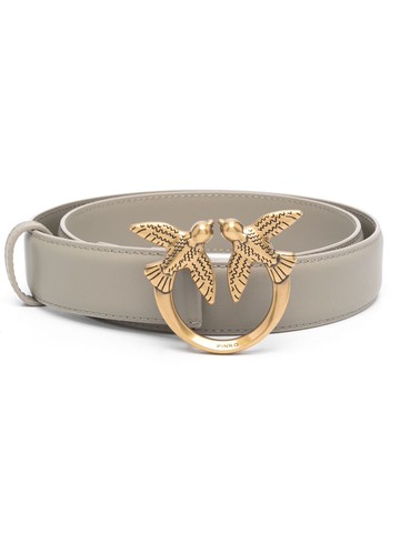 PINKO - Love Birds-buckle leather belt - women - Bos Taurus - XS - Neutrals