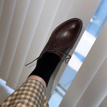 拼接袋鼠女鞋/深咖色/618C楦