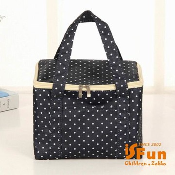 iSFun 外出野餐 牛津方型保溫保冷便當袋 2色可選