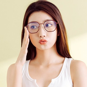 哥本哈根的城市紅牆│絲絨紅金屬鑲嵌TR90光學框UV400濾藍光眼鏡