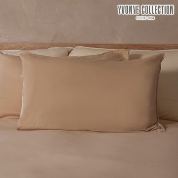 YVONNE 以旺傢飾 素面雙色信封式枕套1入-沙漠棕
