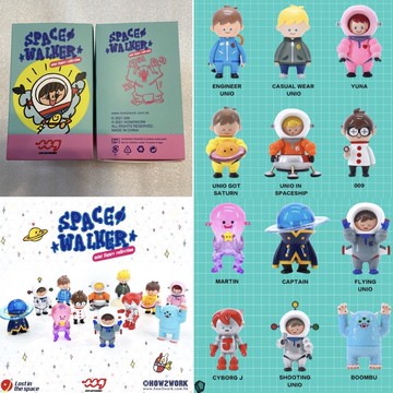 現貨 可挑款 009 SPACE WALKER 迷你人形 太空人 unio 火星人 How2work 盲盒 盒抽 香港