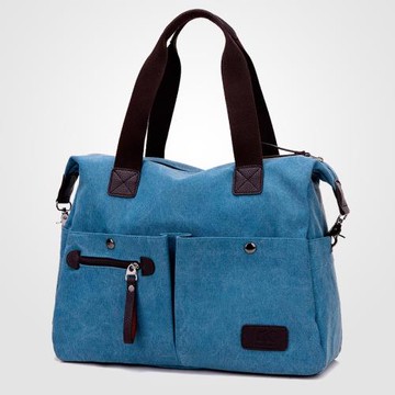 簡約休閑帆布包百搭女包2025新款大容量女士單肩包學生手提斜挎包