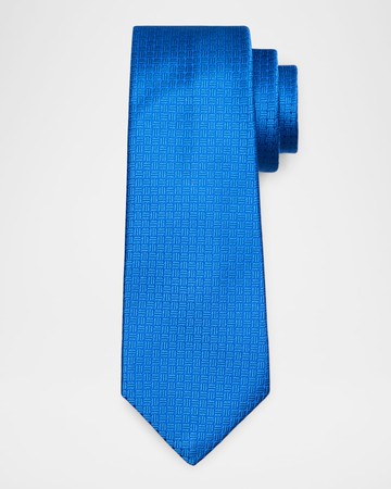 Men's Jacquard Oval Silk Tie