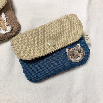 【客製化禮物】雙層撞色零錢包 零錢包 貓咪 狗狗 兔子 北極熊