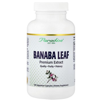 Paradise Herbs, 香蕉葉提取物，180 粒素食膠囊（每粒 250 毫克）