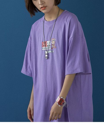 FINDSENSE X  男女 學生T恤百搭 圓領 短袖寬鬆T恤