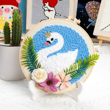 童趣🌞兒童手工diy毛綫戳戳繡材料包俄羅斯刺繡戳繡學校手工課自繡禮毛線戳戳畫刺繡材料包手做手工藝打發時間搓搓繡手縫 RP