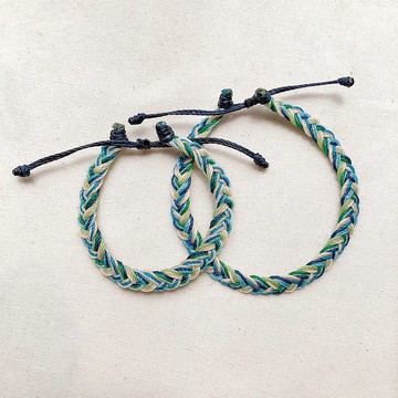 畢業 手圍訂製 珍貴友誼 夏天海邊 衝浪 手環 連結 黃銅