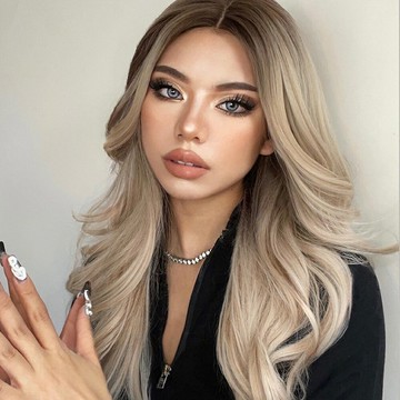 清新長髮 全頂假髮 波浪捲假髮 透氣舒適輕盈假髮 仿真頭皮 自然手撥大波浪捲 鎖骨下長髮 BL-6136