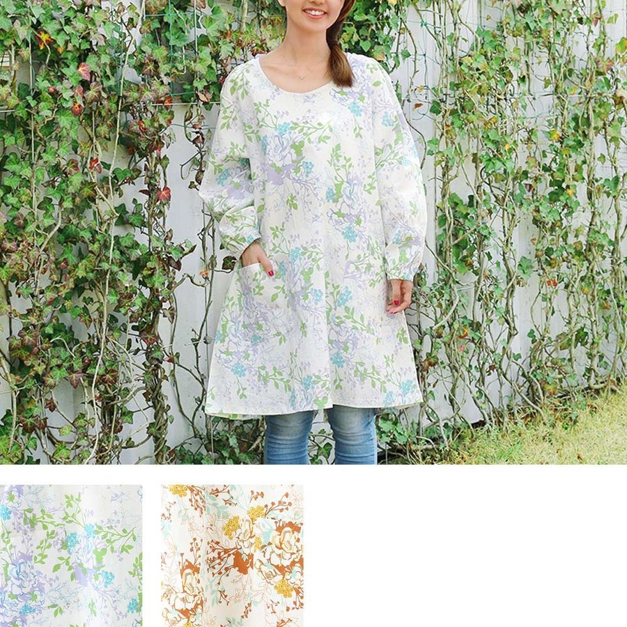 海外限定】 花柄 割烹着 エプロン ecousarecycling.com