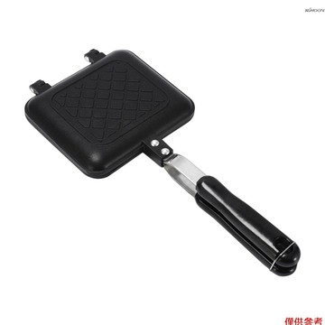 鋁合金 黑色熱三明治機 雙面加熱不粘三明治烤盤