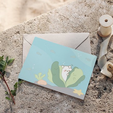 漢醬 海邊捉迷藏 明信片