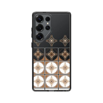 Galaxy S25 Ultra Clear 酷墨灰 - 老屋顏 Old House Face - Newtro印花磚 - 麻葉