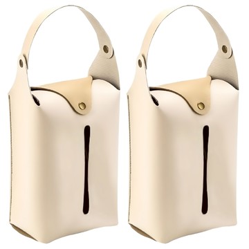 掛式衛生紙盒 2個  12 x 8.3 x 18cm  米白色