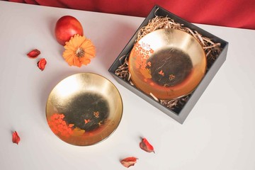 禮盒首選【金色福兔闔家歡手工小盤】