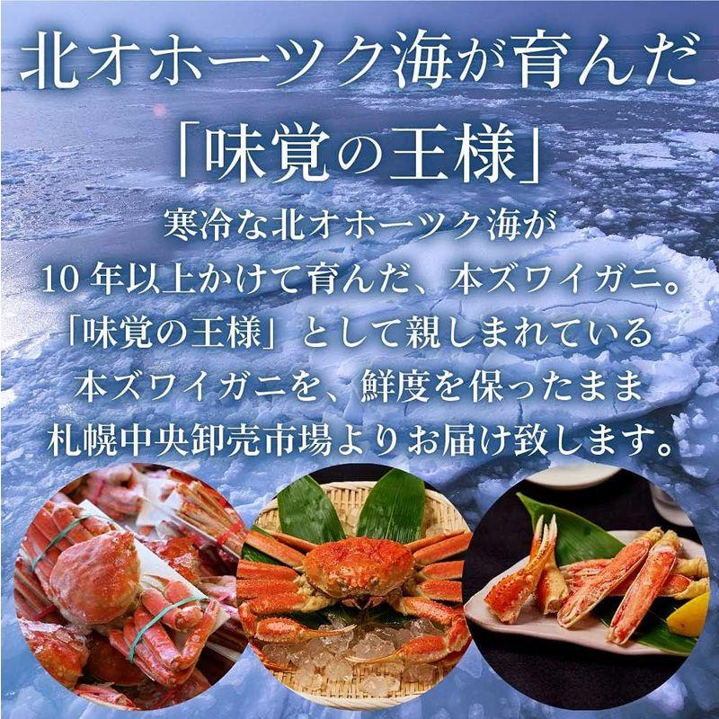 丸市岡田商店 本ズワイガニ 姿 650g 特大 ズワイ蟹 ずわいがに ずわい蟹 カニ かに 海鮮 ギフト 札幌中央卸売市場 (2尾セット)