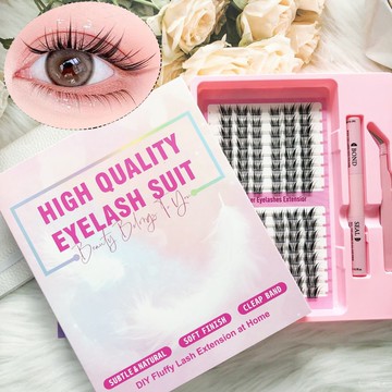 💥自然款假睫毛💥假睫毛膠水款套裝大容量公主睫清新自然韆金氛圍感甜美卡通自然款自貼假眼睫毛 TSFX