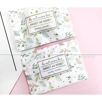 【嚴選&現貨】INS風 清新綠葉 機封袋 餅乾袋 烘焙餅乾袋  玫瑰花機封袋 牛軋餅袋 機封袋 包裝袋