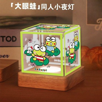 【甄選好物🏆】大眼蛙Keroppi周邊 大眼蛙小夜燈桌面裝飾擺件 小夜燈擺件 床頭小夜燈 臥室裝飾 大眼蛙小夜燈