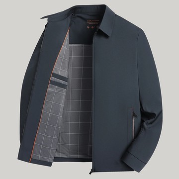 商務夾克立領防風外套(秋冬薄款上班族修身男外套3色74gr53)