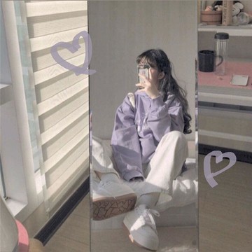 【免運】春秋時尚韓版寬松顯瘦 高腰顯瘦褲子拖地褲 長袖外套 百搭insT恤 慵懶風長袖衛衣+休閑闊腿褲學生兩件套女