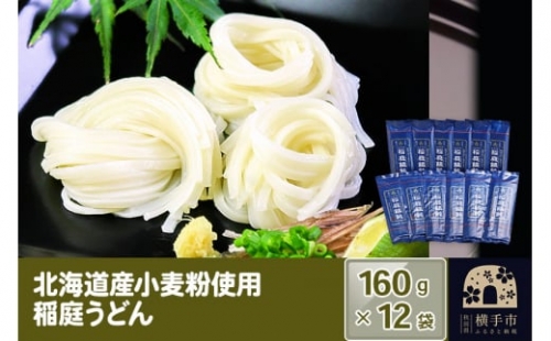 北海道産小麦粉使用 稲庭うどん 160g×12袋