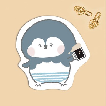 內褲動物 單面萬用卡片 波波企鵝 明信片