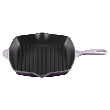 LE CREUSET 單柄方鐵烤盤 藍鈴紫 26cm 鑄鐵材質導熱均勻 輕鬆烹調美味燒烤料理  1個