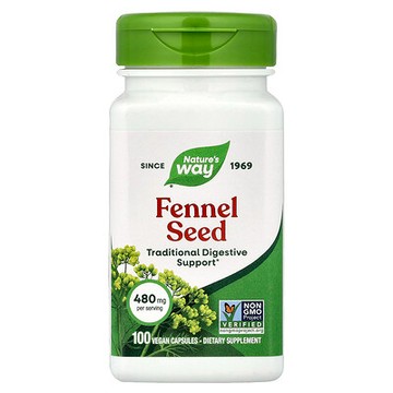 Nature's Way, 茴香籽，480 毫克，100 粒全素膠囊