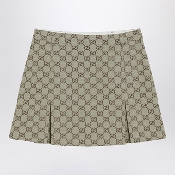 Camel/brown GG fabric skirt