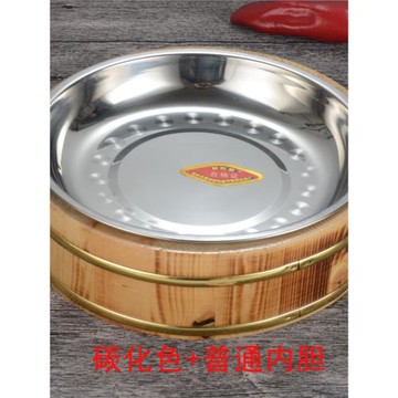 白木壽司盆蓋澆飯木桶飯木桶大盤菜盆小龍蝦木盤木質烤魚盤金邊盆
