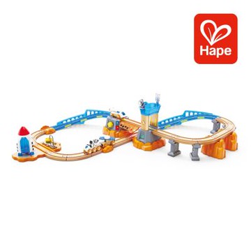 奇哥 德國Hape 火星發射火車軌道玩具34件組